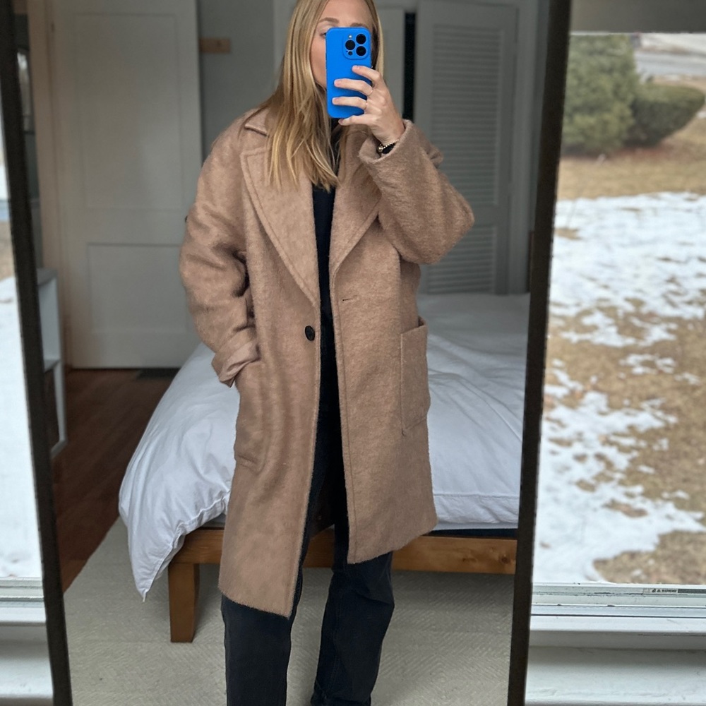 H&M Tan Wool-Blend Coat